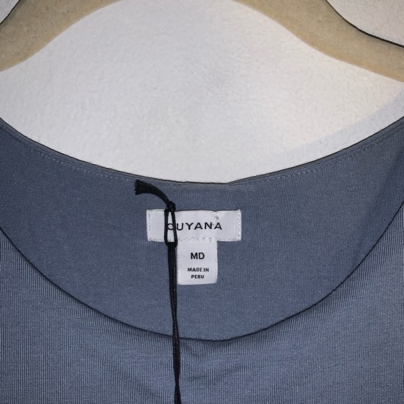 NWT CUYANA ASYMETRICAL OVERLAY DRESS Dusk Blue Size Medium - Picture 5 of 11